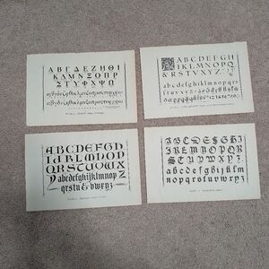 Vintage Typography Art Prints Set